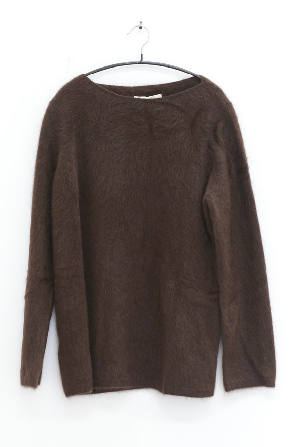 SWAYING 25 Fall/Winter Collection: Crew Neck Yak Wool Sweater SW-SW25AW1T39C3S4-SZ, Dark Brown